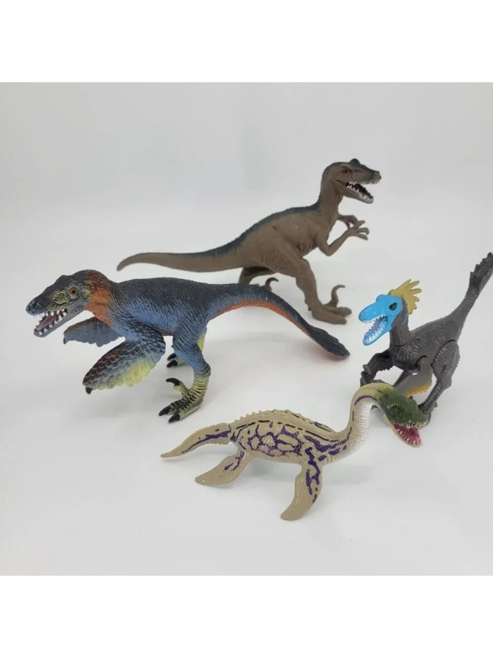 Realistic Dinosaur Fictures  - Veliciraptor, Atrociraptor, Plesiosaurus - Mixed